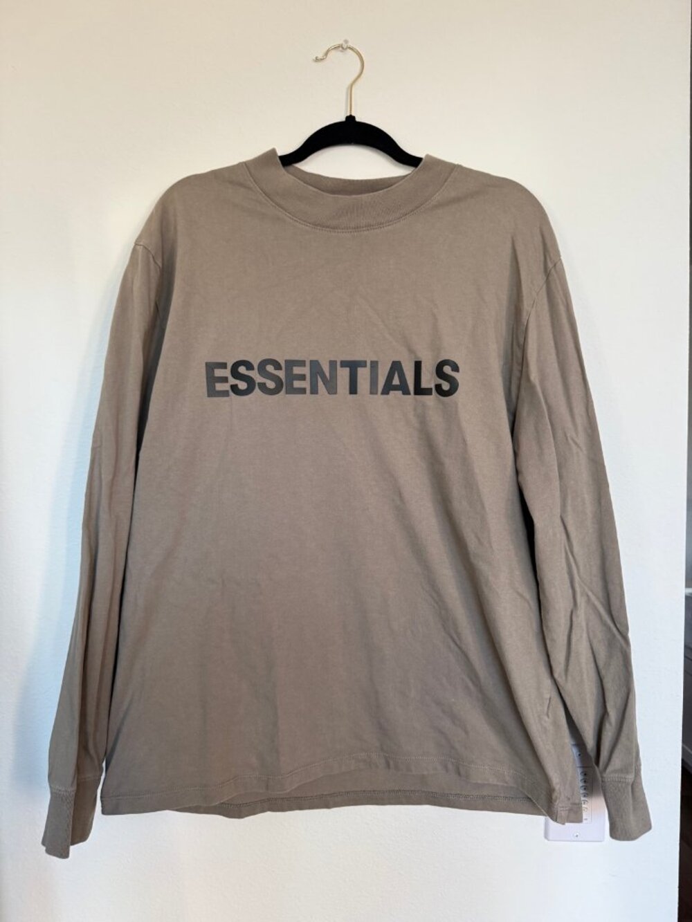 Essentials Fear of God Taupe Long Sleeve Shirt — Size M